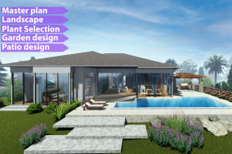 plant selection, design master plan, landscape garden, backyard patio, hardscape