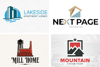 logo design for real estate, construction, architecture, house and property