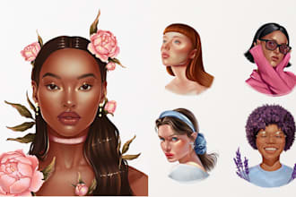 draw a unique, realistic portrait, stickers, or a  postcard