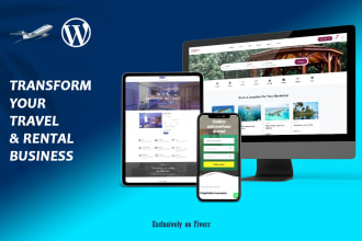build travel agency, hotel booking, vacation rental website