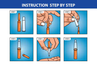draw professional instruction manual step by step guide for product