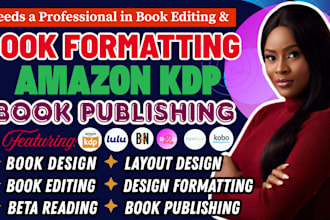 format your self help book for kdp ebook and paperback, book editing