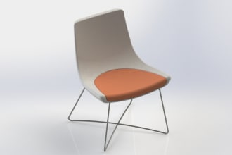 create 3d model of furniture using solidworks or inventor