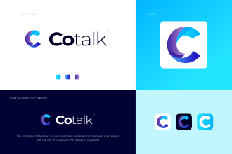 design modern flat minimalist, tech, app, saas, software, crypto, agency logo