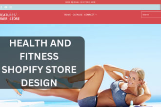 design health and fitness shopify store supplement weight loss product website