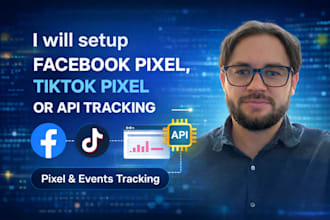 setup facebook pixel, tiktok pixel, or API tracking