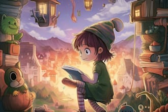 make children book and kids book illustration