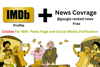 create imdb page for films,series podcast music video etc