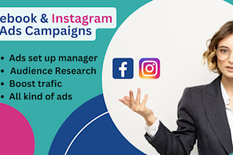 your social media manager, create and run fb ads, instagram ads