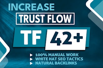 increase majestic trust flow tf cf 40 plus by seo backlinks