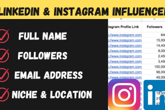 find best instagram influencer research linkedin influencer