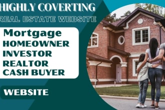 design mortgage cash buyer homeowner realtor real estate investor logo website