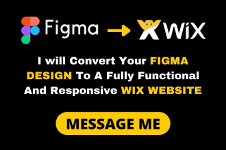 convert figma design to custom wix website, figma to wix, transfer figma to wix