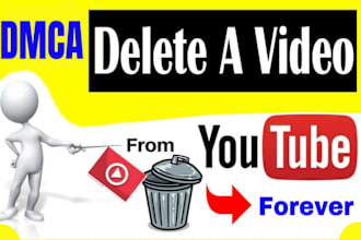 remove youtube video in short time by apply dmca