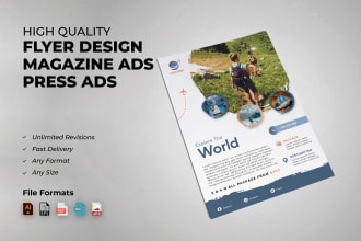 create a professional flyer design with marketing materials