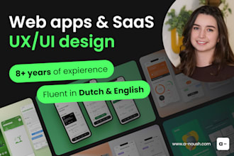 design a pixelperfect web or saas app for your product or business idea