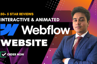 design and develop a 3d animated interactive webflow website
