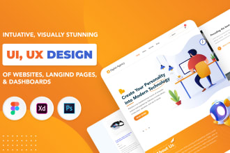 design website mockup, landing page UI, website dashboard in figma