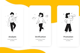 create unique illustration for app, website, animation