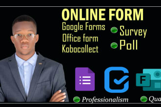 create your survey questionnaire with googleforms,kobocollect,office forms
