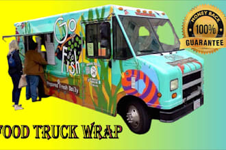 best 3d design and render food truck,food container,van