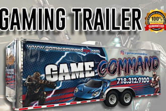 best design ,car wrap, gaming trailer  any vehicle wrap