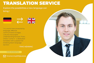 flawlessly translate english to german and vice versa