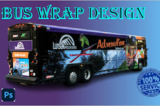 best design a creative wrap for your van, bus, truck etc