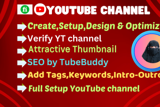create, set up, design and optimize your youtube channel