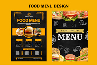 do menu design, food menu, restaurant menu design