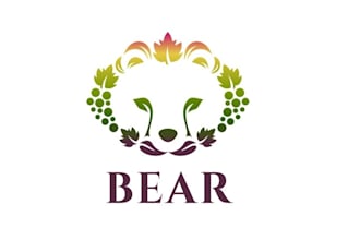 design a competent and lovely bear logo for you