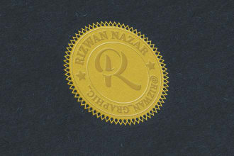 design luxurious embossed stamp seal logo for company or business