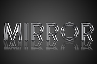 make silver mirror effect for your text