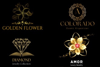 create elegant, black and gold, monogram logo within 12 hours