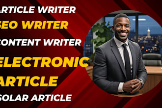 write electronic article ,website content, solar energy ,seo writing