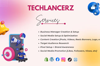 create and manage facebook, instagram, tiktok, or any social media promotion ads