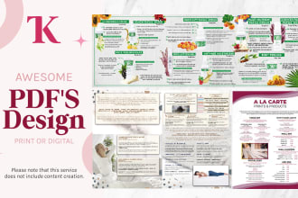design awesome PDF, flyer, trifold, ebook