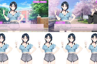 make design visual novel anime character