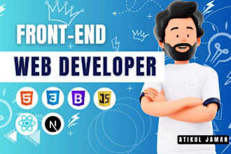 create responsive websites in html css javascript react nextjs