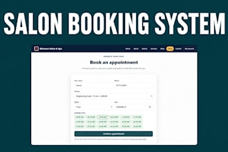 build a salon booking system with staff calendar and SMS reminders