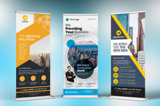 design retractable banner, trade show booth, roll up banner, signage design