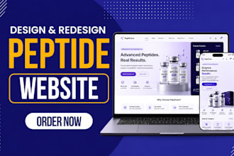 build fda compliant peptide website or supplement website, peptide store design
