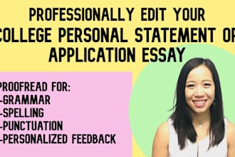 professionally edit your college personal statement, essay or resume