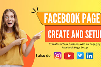 do facebook business page creation and setup and social media setup