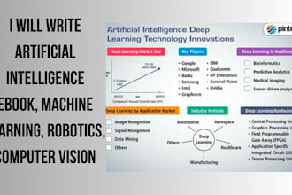 write artificial intelligence ebook, machine learning, robotics, computer vision