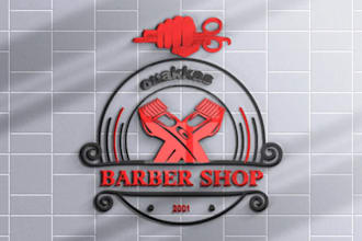 design an awesome unique barber shop and salon logo