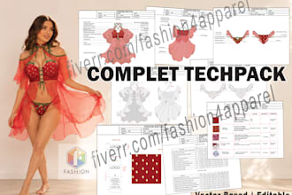 can fashion tech pack and clothing tech pack designs