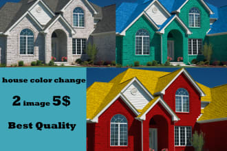 change house, home wall, brick, roof color and remodel exterior