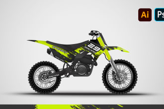 create professional motorcycle street bike wrap design, boat bike, racing bike