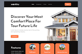 develop real estate website, real estate landing page, real estate mobile app